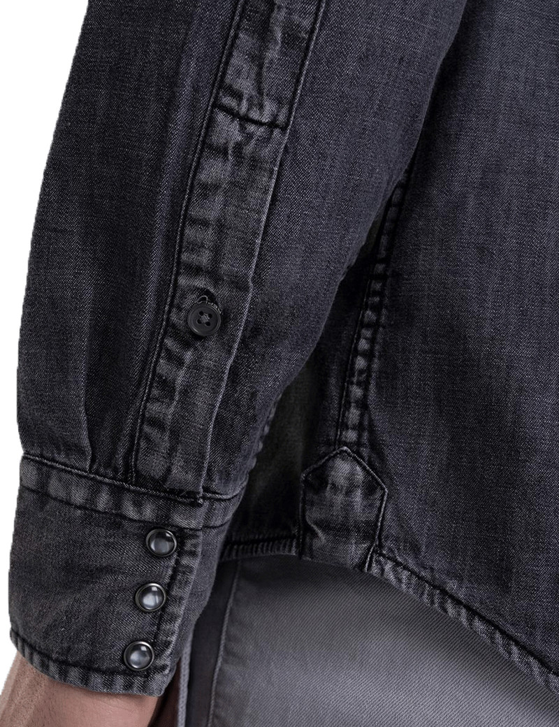 REPLAY CHEMISE HOMME DENIM GRIS FONCÉ