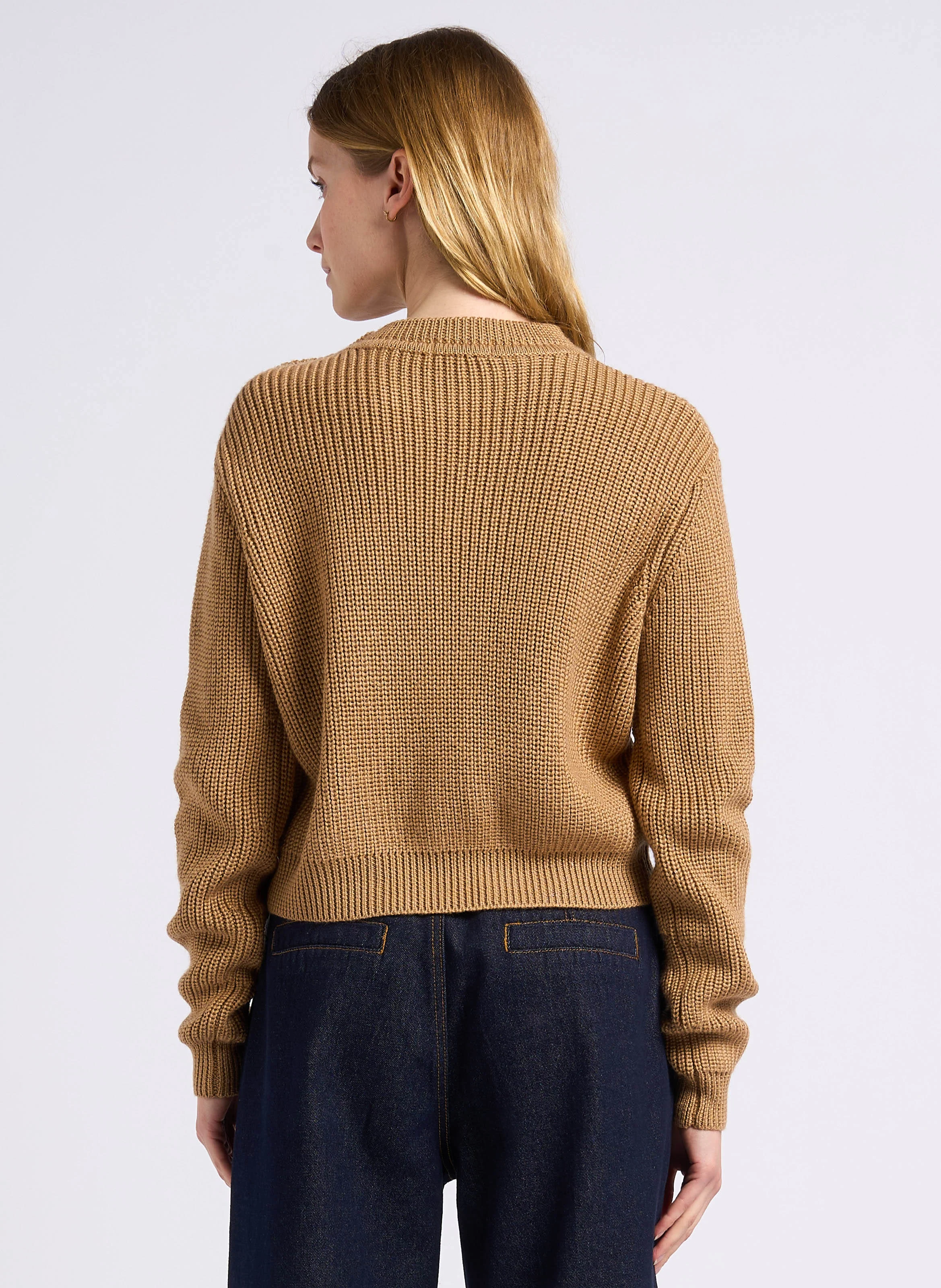 PREVADA - Pull col rond| Marron