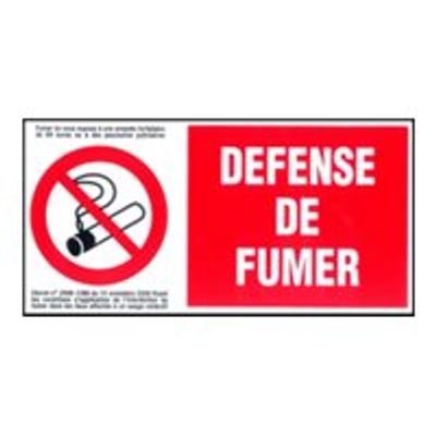 Pickup - Panneau de signalisation - 300 x 150 mm - Interdit de fumer
