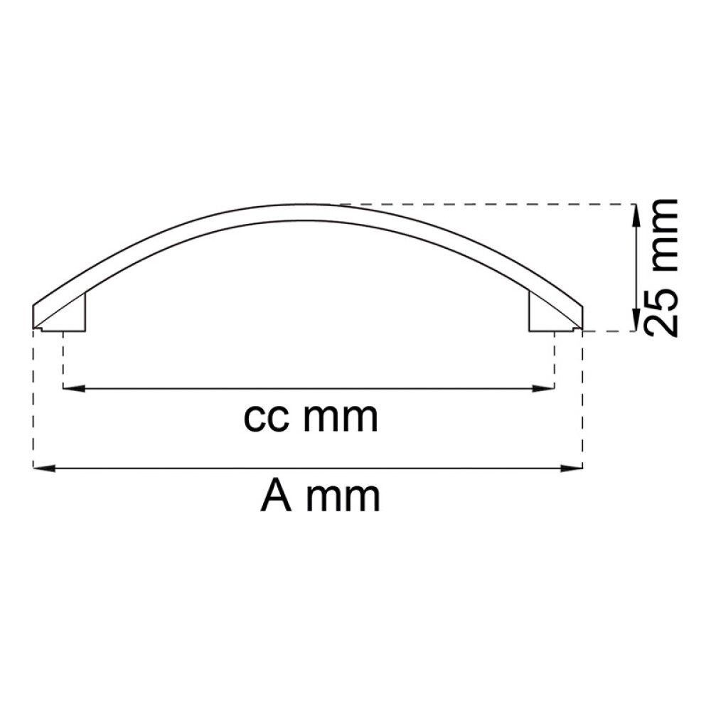 HÅNDTAK HABO CORNELIA 105MM BØRSTET NIKKEL
