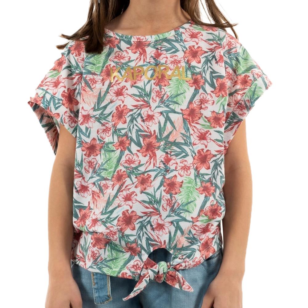Kaporal T-shirt Blanc à Motifs Fille Kaporal Tige
