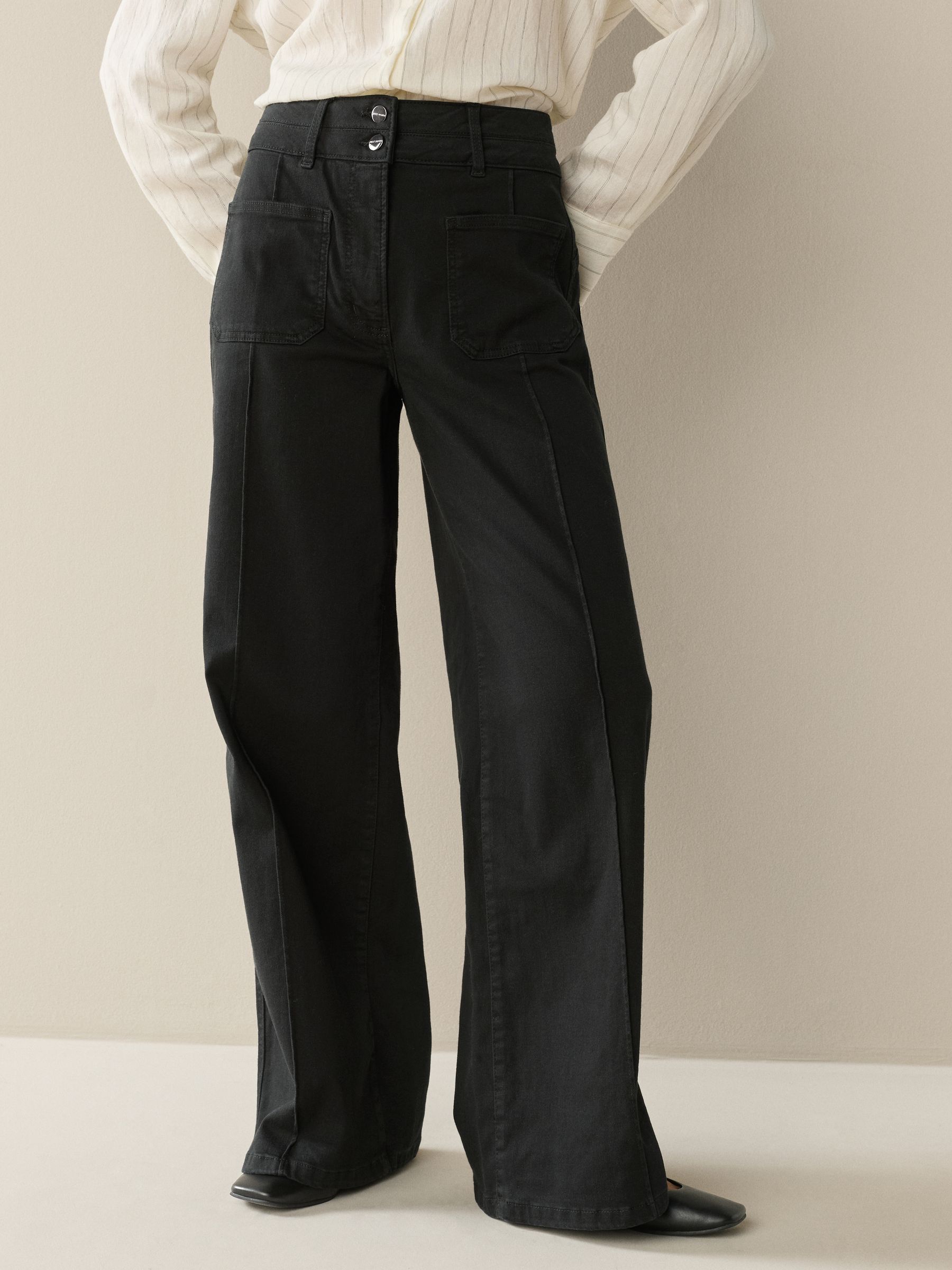 Zwart - Slim Lift and Shape Wide Leg Jeans