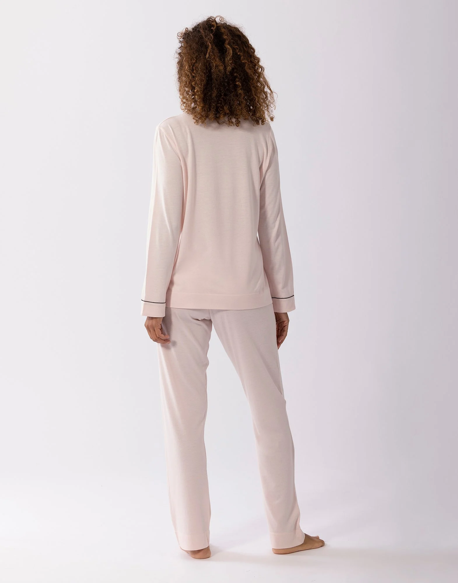 INTEMP A02 - Pyjama en coton modal | Rose