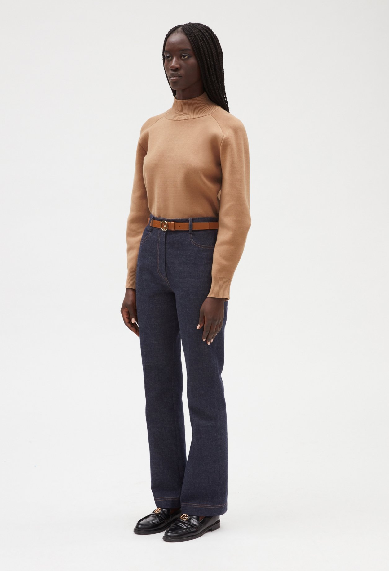 Pantalon long denim bleu brut