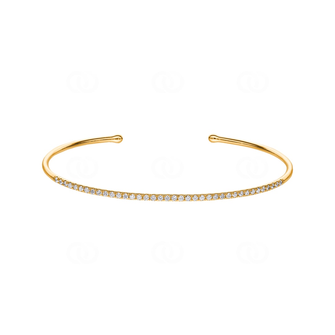 0.47 Karat Diamantarmreif offen 750/18 K Gelbgold