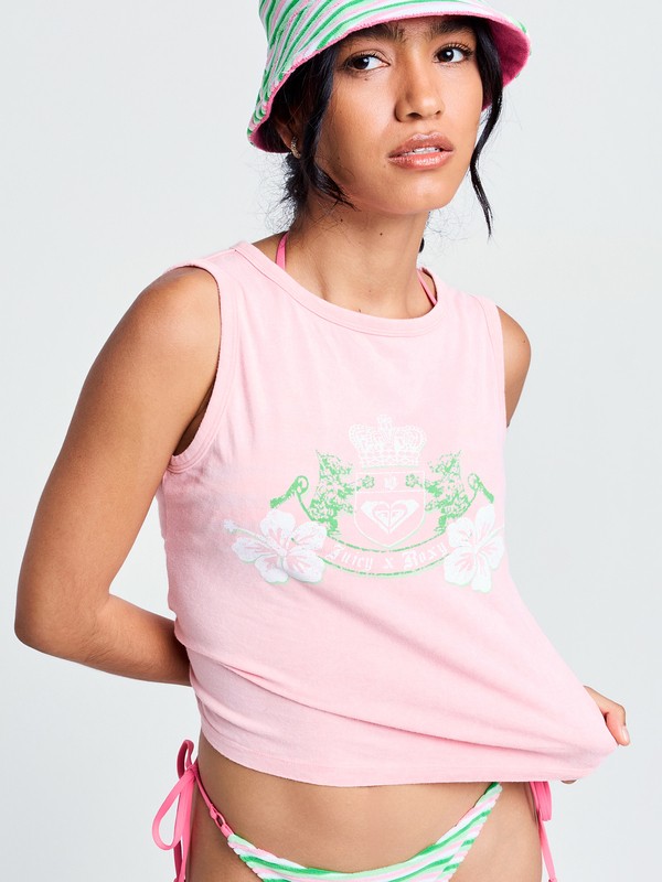 Roxy X Juicy Couture Top débardeur Rose Femme