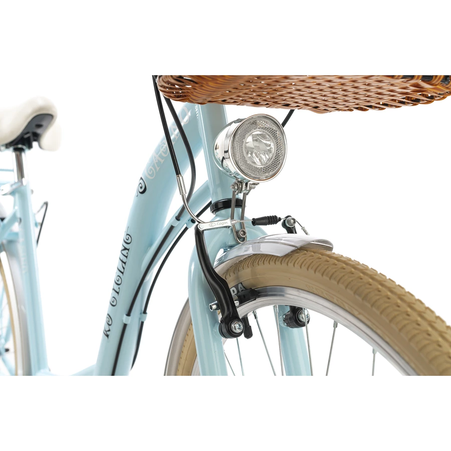 KS Cycling Damenfahrrad Casino 28 Zoll mit Korb Blau