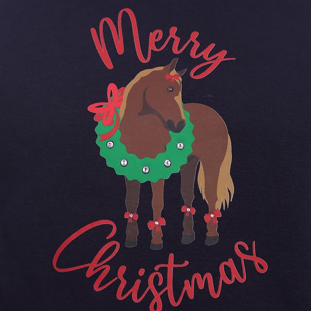 Kersttrui Epplejeck EJCMerry Christmas Hoodie Kids Donkerblauw