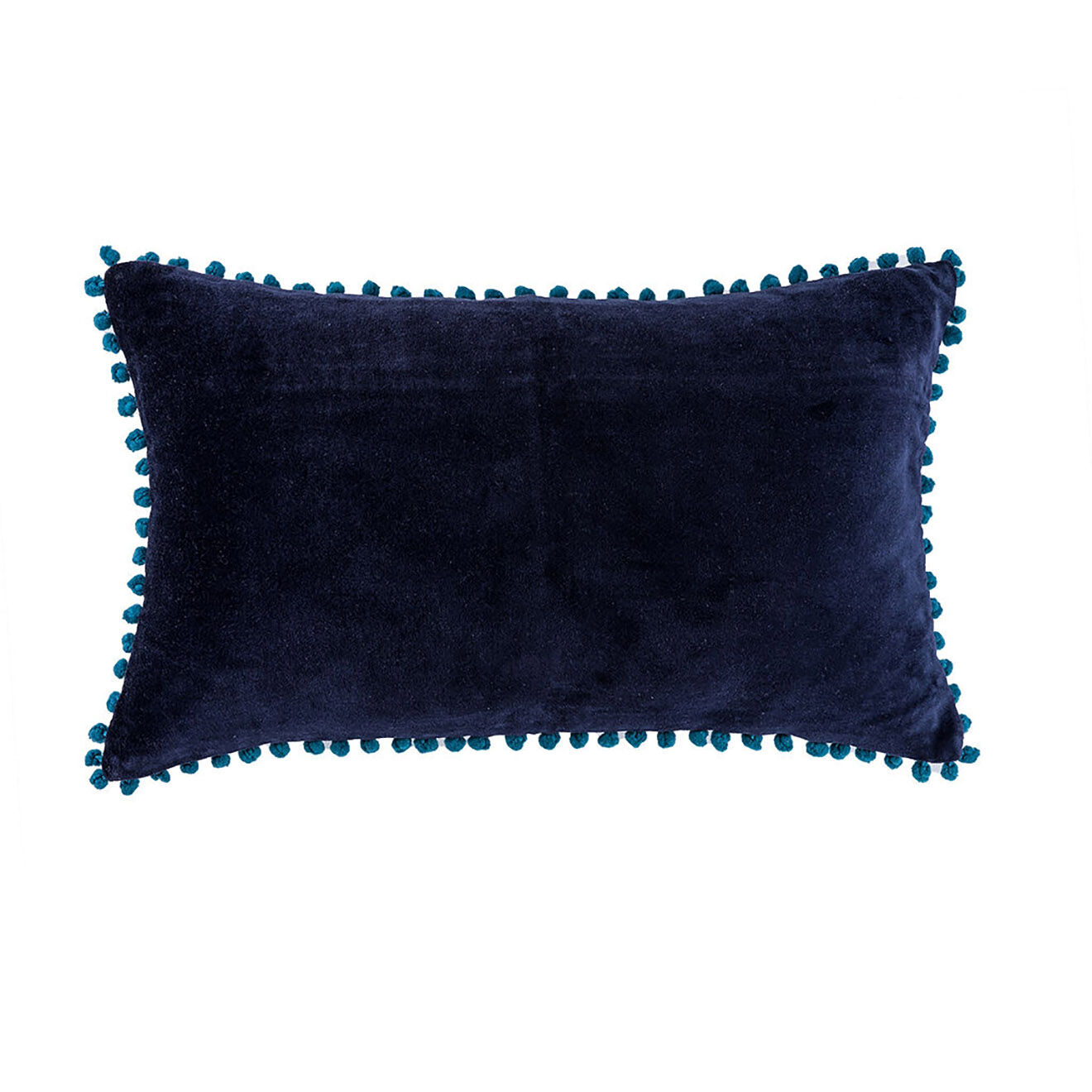 Febronie Housse de coussin en velours Avoriaz bleu nuit - 50x30 cm