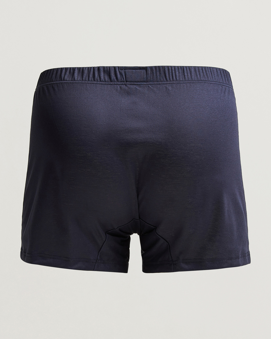 Zimmerli of Switzerland Sea Island Cotton Boxer Shorts Navy