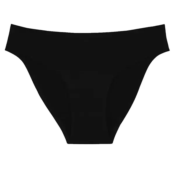 Calcinha menstrual de microfibra Smoon, fluxo médio, preta, tamanho GG