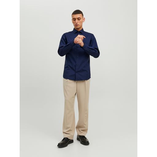 Jack&Jones Langærmet Skjorte, Perfect Navy, L