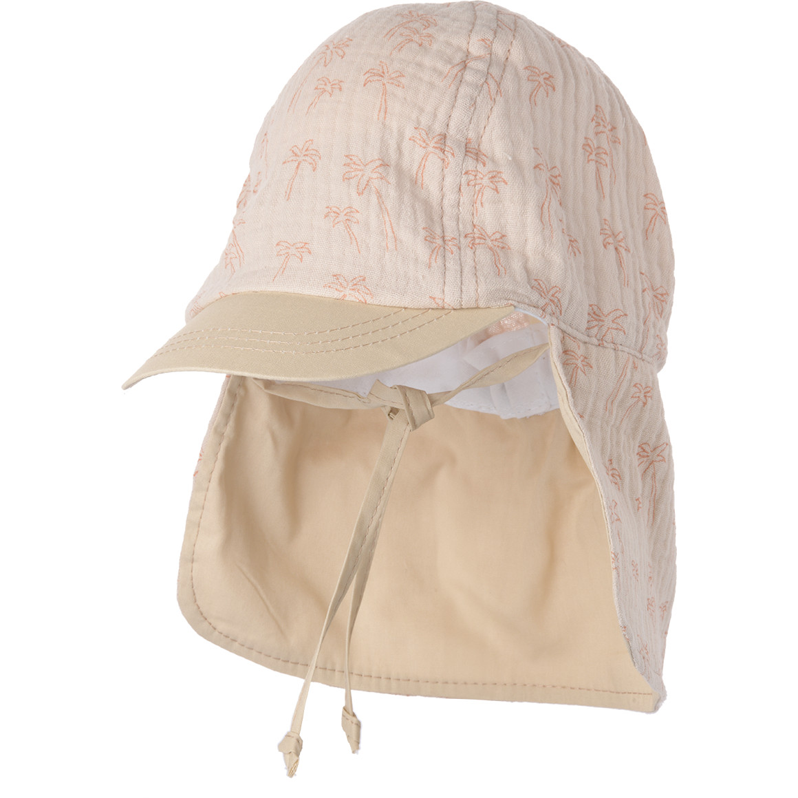 Topomini Pure Collection Baby Nackenkappe aus Musselin beige