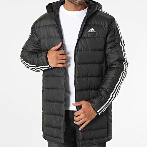Doudoune Capuche Longue Essential 3 Stripes HZ8522 Noir