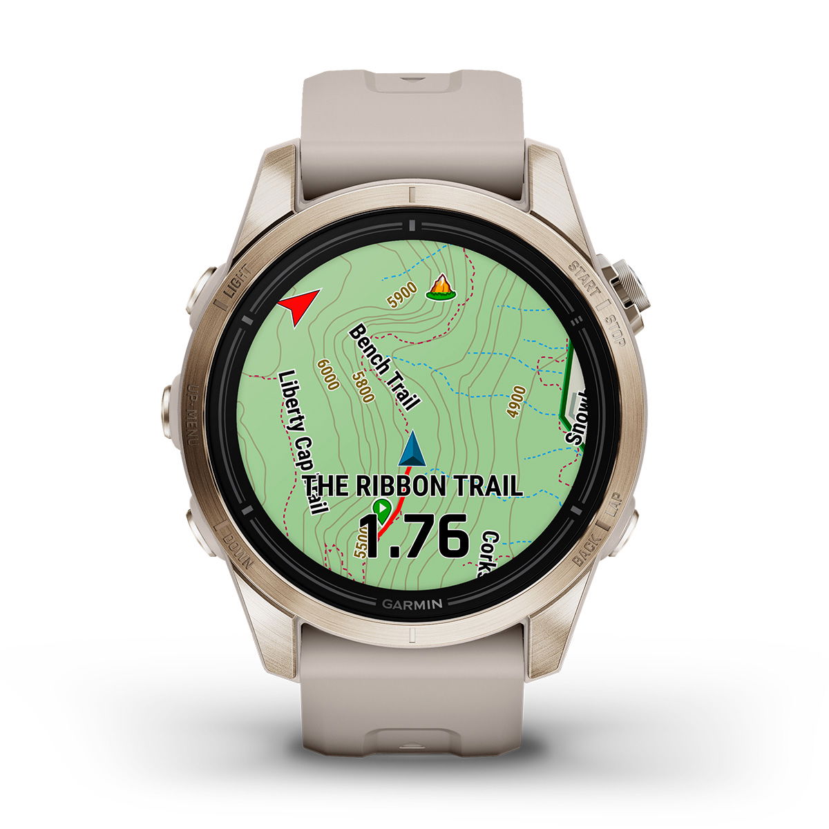 Garmin Epix 2 Pro Sapphire - Soft Gold, Sand rem, 42 mm