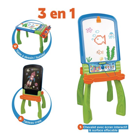 Magi chevalet interactif 3 en 1