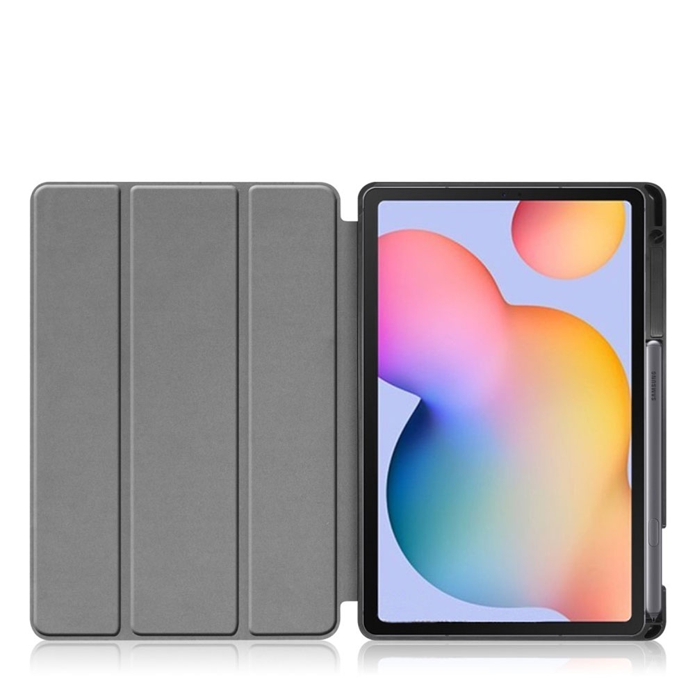 Samsung Galaxy Tab S6 Lite (2024/2022/2020) Leder Tasche Smart Case Hülle S-Pen Halterung - Blau / Grün