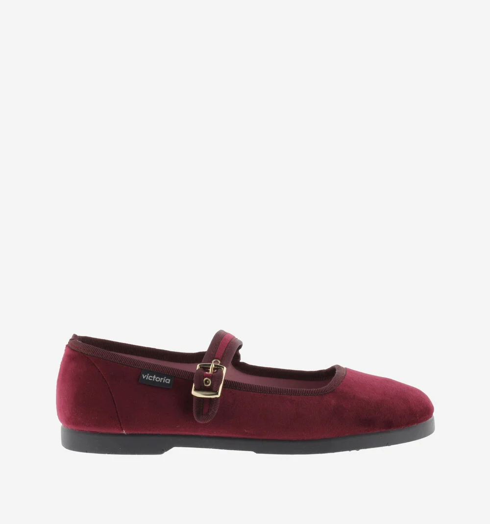 GONG-FU BALLERINE VELOURS Ballerines femme BURDEOS