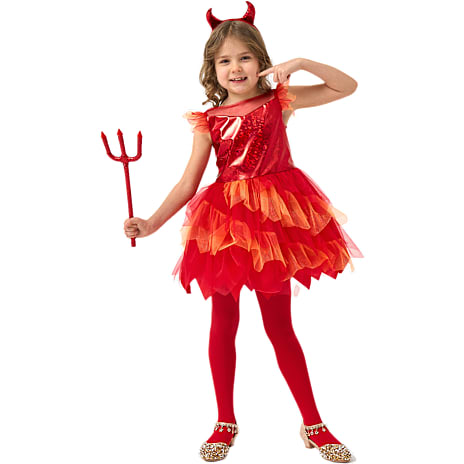 Halloween djævlekjole kostume str. 128
