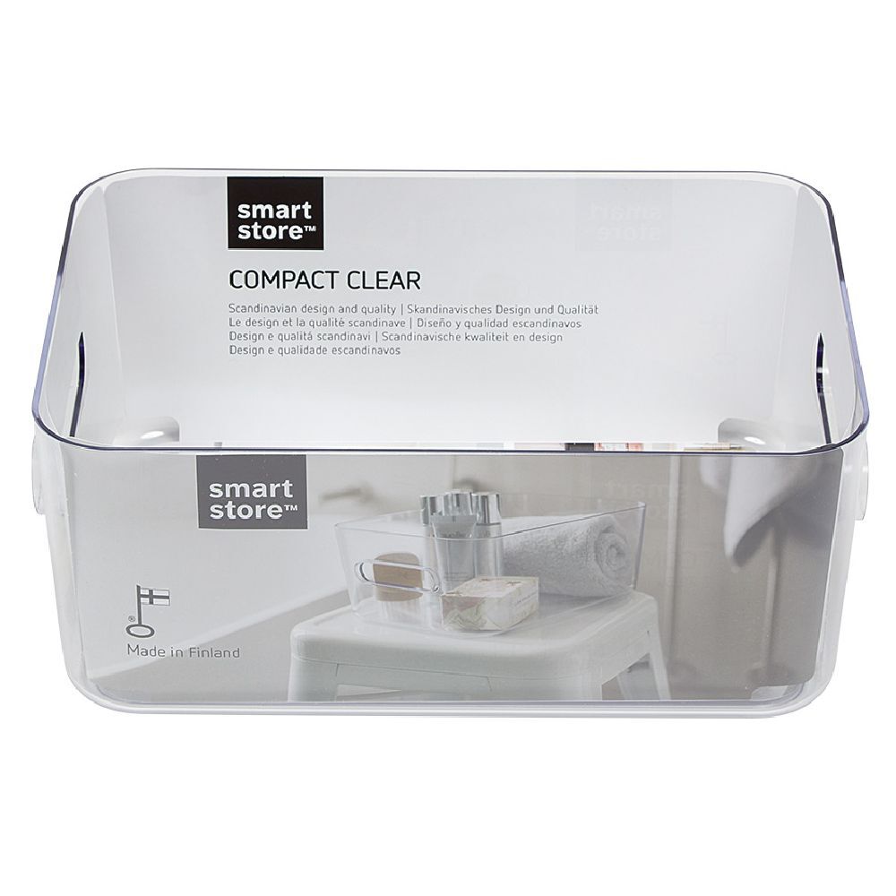Boîte de rangement en plastique transparent SmartStore Compact Clear M