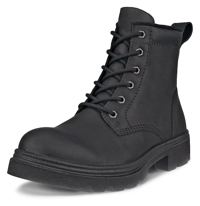 Ecco Schnürboots »GRAINER W«  , Stiefelette, Winterboots, Blockabsatz, mit Schurwollfutter