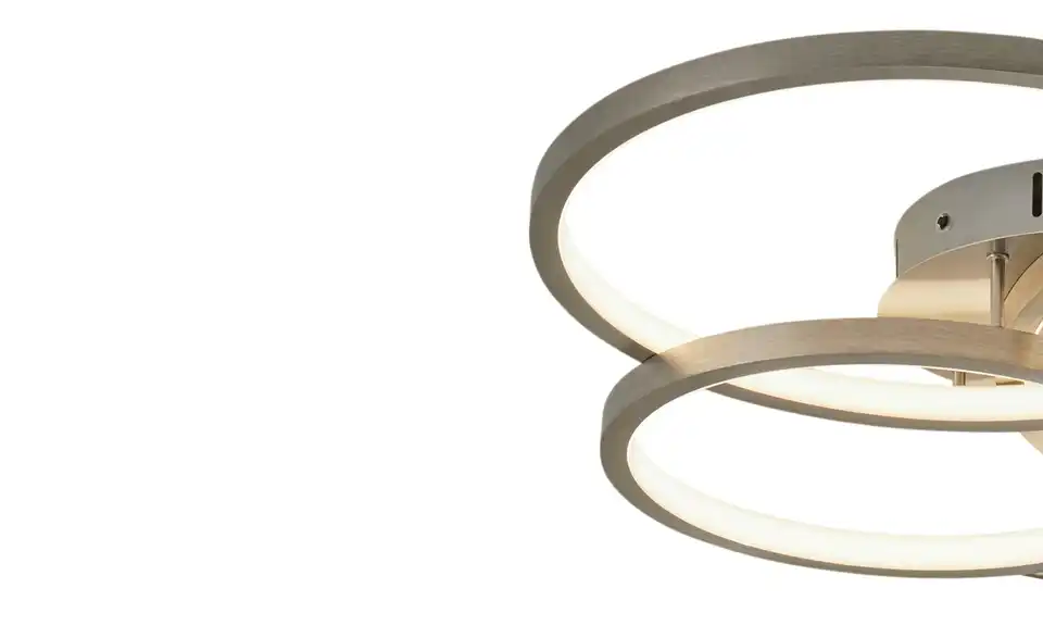 Trio LED Deckenleuchte 3-flammig edelstahlfarben, lackiert