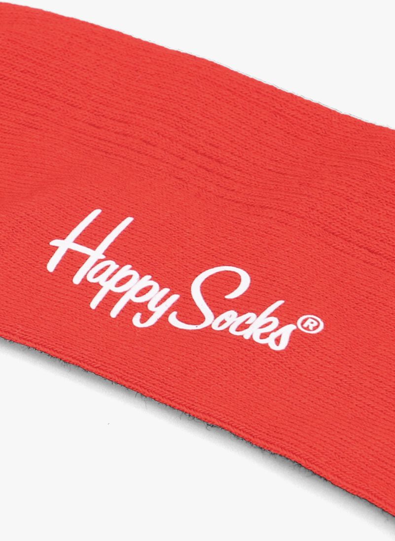 HAPPY SOCKS rode happy socks sokken ribbed embroidery egg