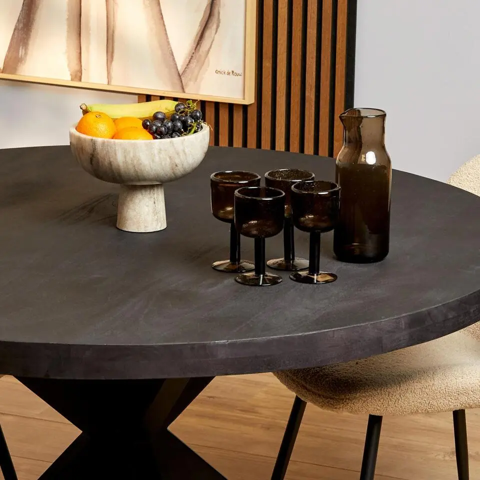 StarFurn - Ronde eettafel Denver - ø130 cm - zwart