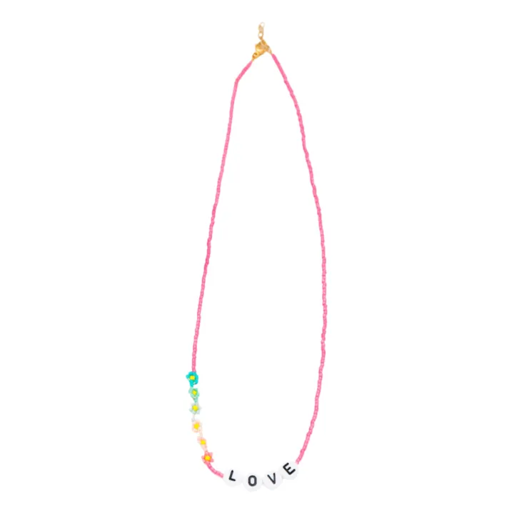 Bbuble Collier Rainbow Love - Collection Enfant  | Rose