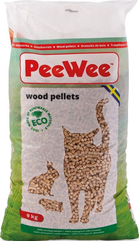 Peewee Houtkorrels Kattenbakvulling - 9  kg (14l)