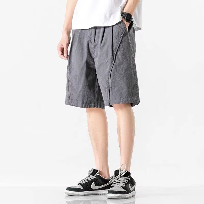 deersweeti - Mid Rise Plain Panel Shorts