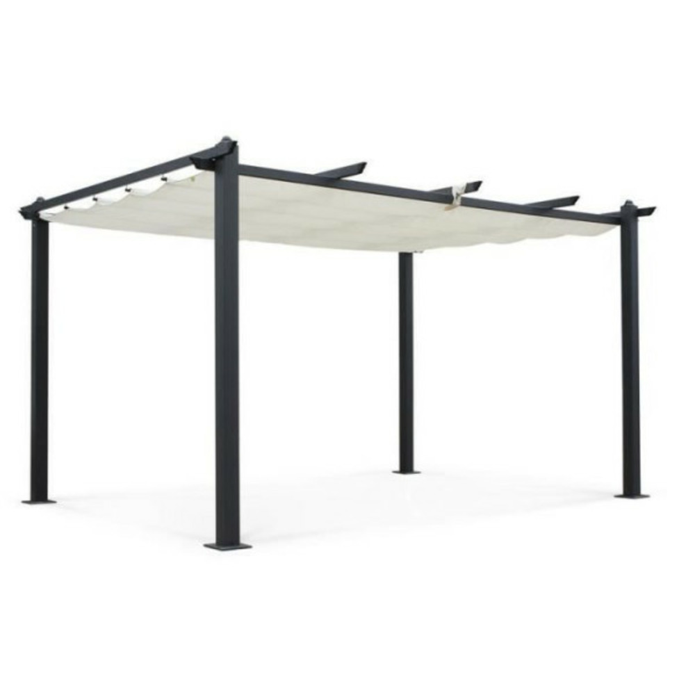 Pergola en aluminium cordoba - ecru - 4 x 3 m