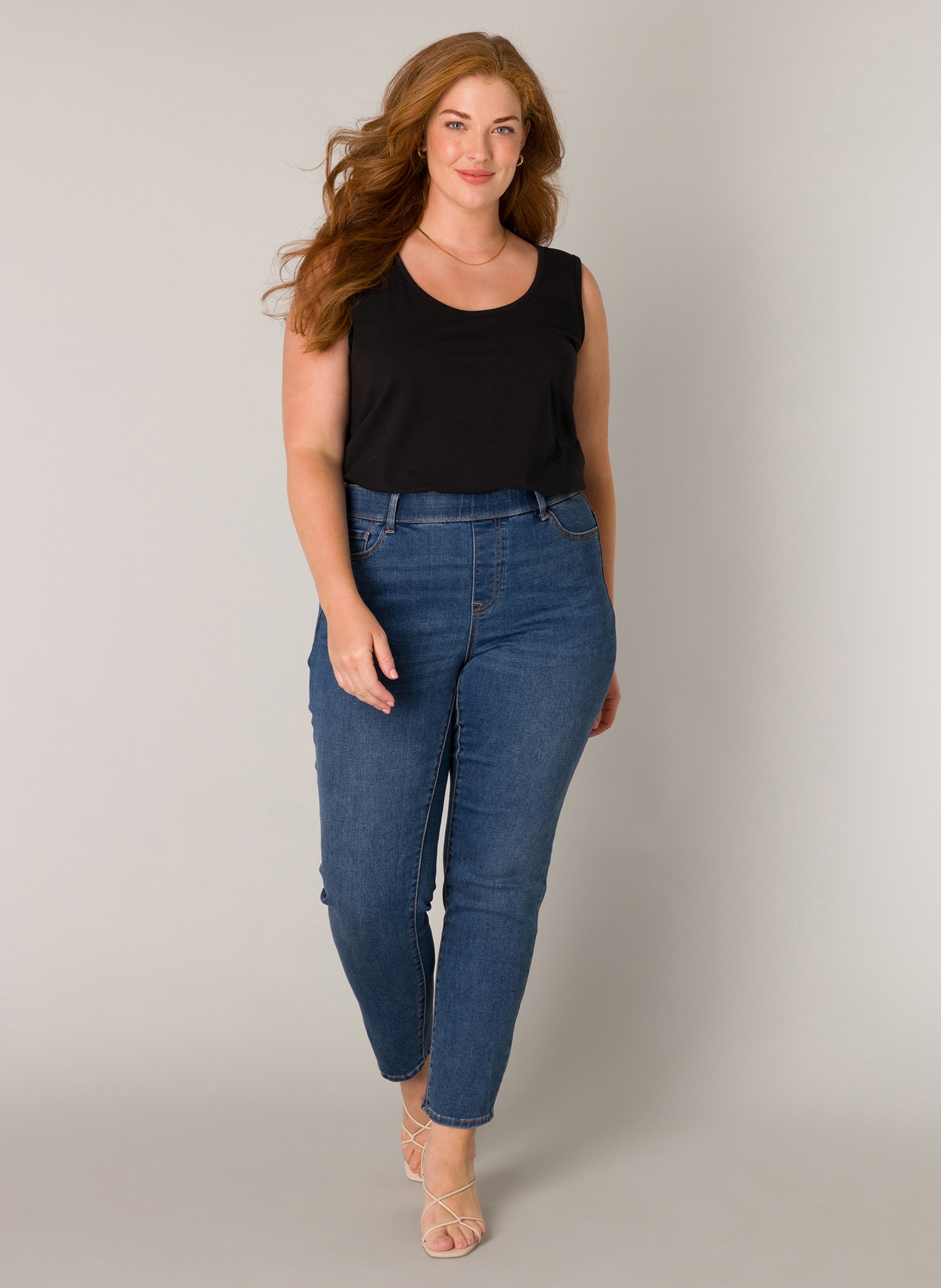 Base Level Curvy Jeggings  in grossen Grössen, mit Gummizug und Stretch