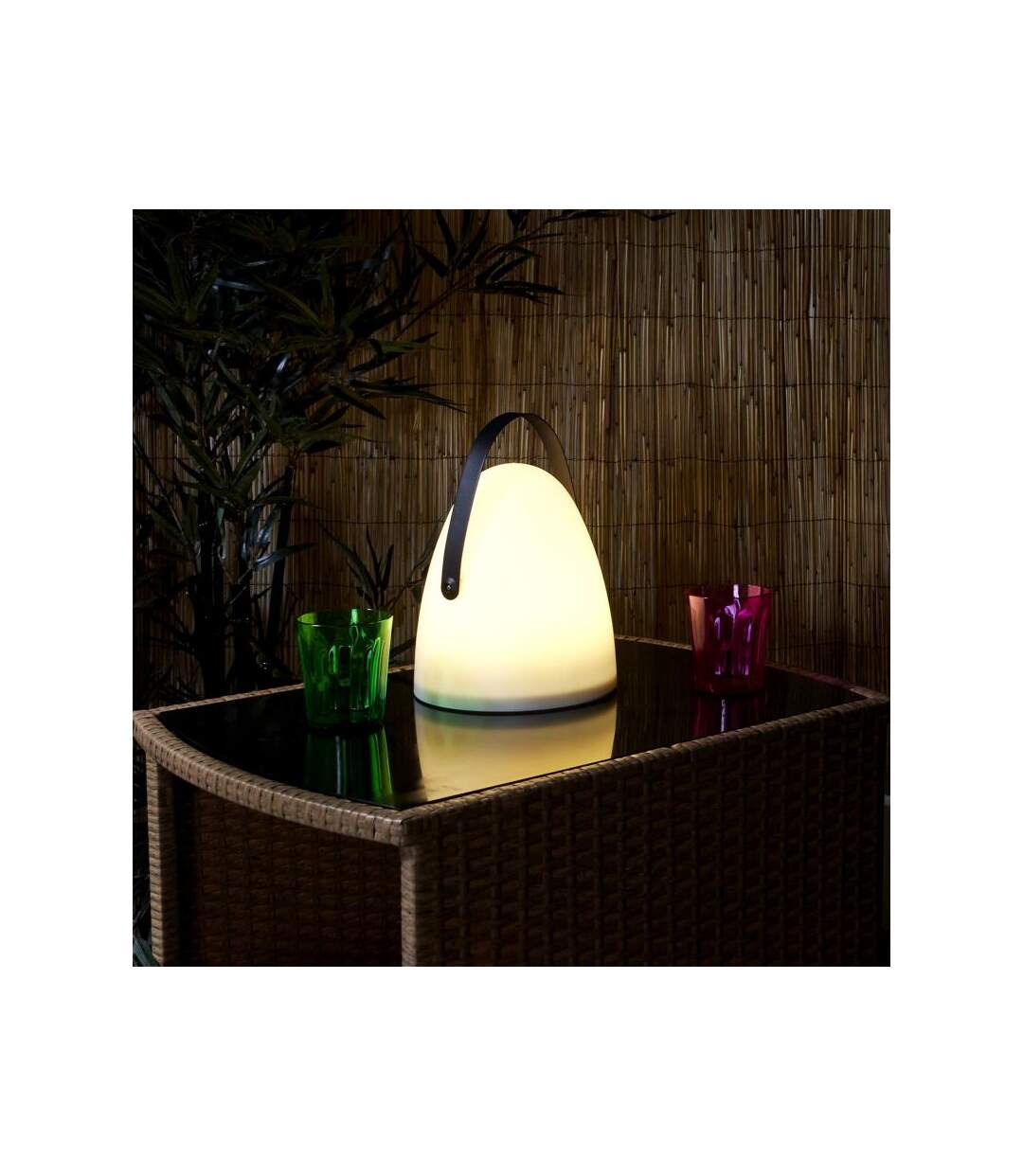 Paris Prix - Lampe à Poser D'extérieur poignée 30cm Blanc