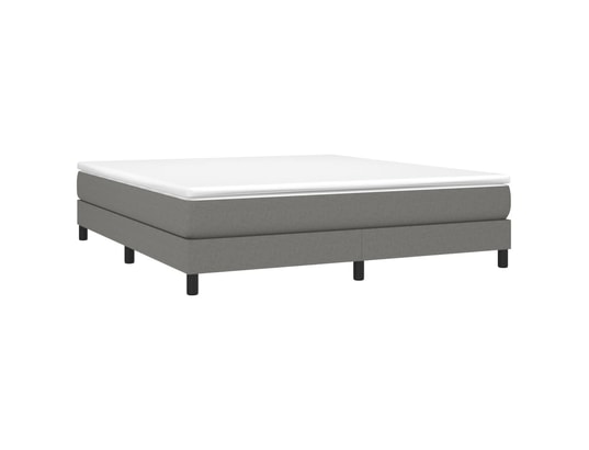 VIDAXL - Sommier 180 x 200 Sommier à ressorts de lit gris foncé 180x200 cm tissu
