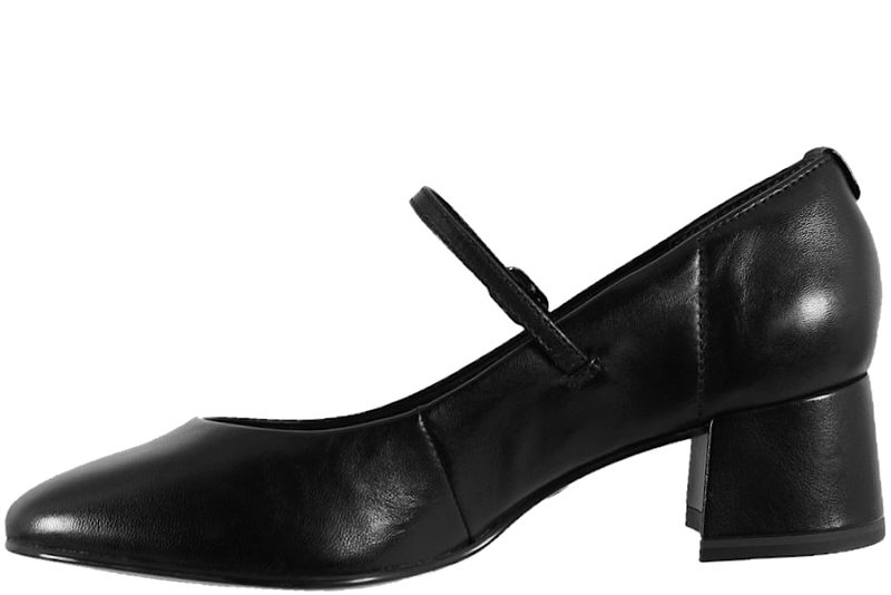 TAMARIS PUMPS I SORT GLAT SKIND
