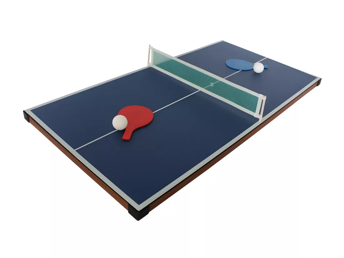 Plateaux Multi-jeux, 14 jeux : Ping Pong, Air Hockey, Bowling, Echec, Mikado, Back Gammon 97 x 49 x 3 cm