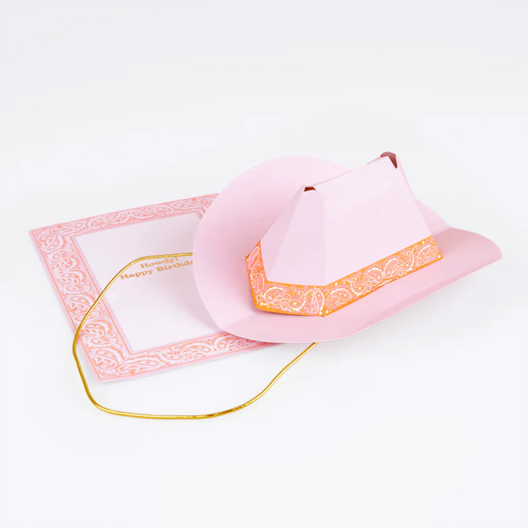Meri meri verjaardagskaart pop-up western hat