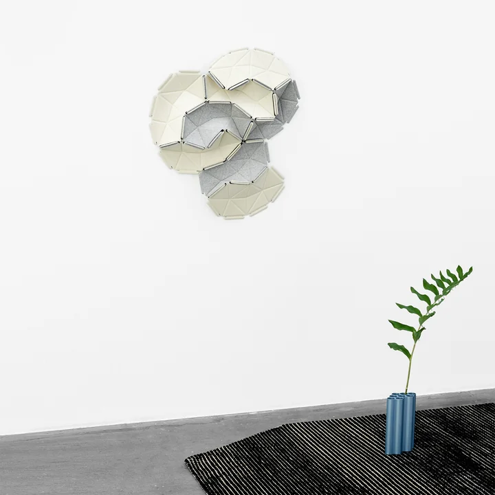 Kvadrat - Clouds 8er-Set, Divina Melange 120 (meliertes grau) / Divina 106 (weiss)