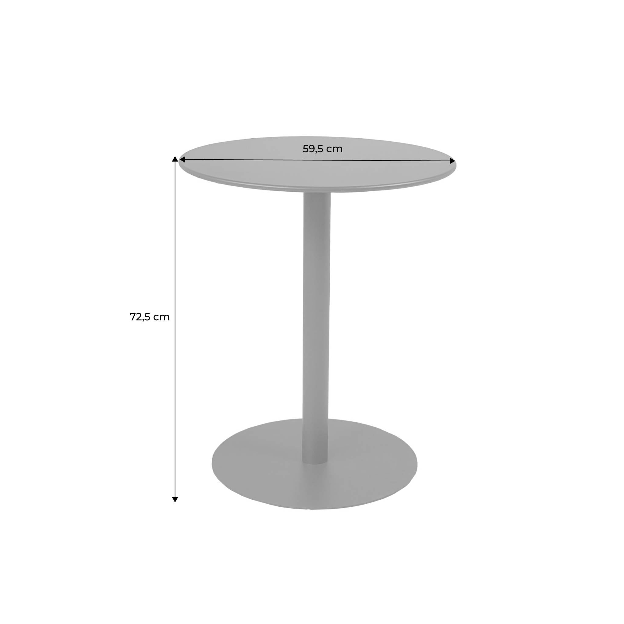 sweeek - Tuintafel 2-persoons rond bistro van staal