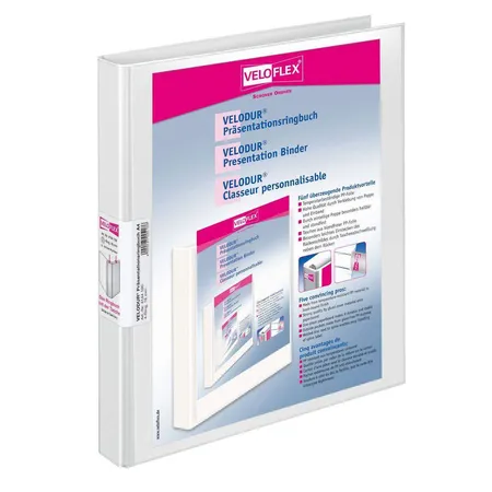 Veloflex Präsentationsringbuch VELODUR A4, weiß