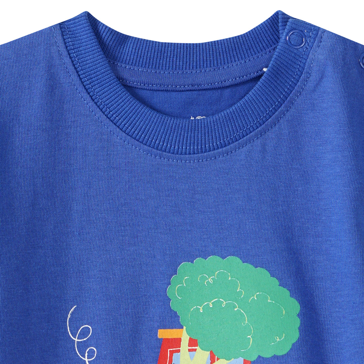 Topomini Baby T-Shirt mit Traktor-Print blau