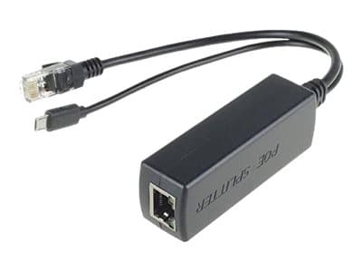 MicroConnect - PoE fordeler - DC 48 V - output-stikforbindelser: 1 - sort