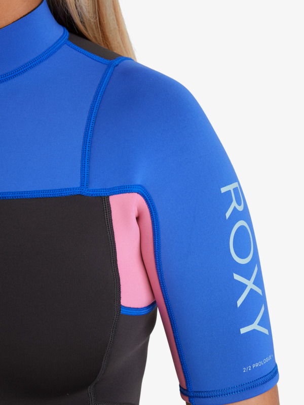 2/2mm Prologue+ Springsuit manches courtes back zip Bleu Femme