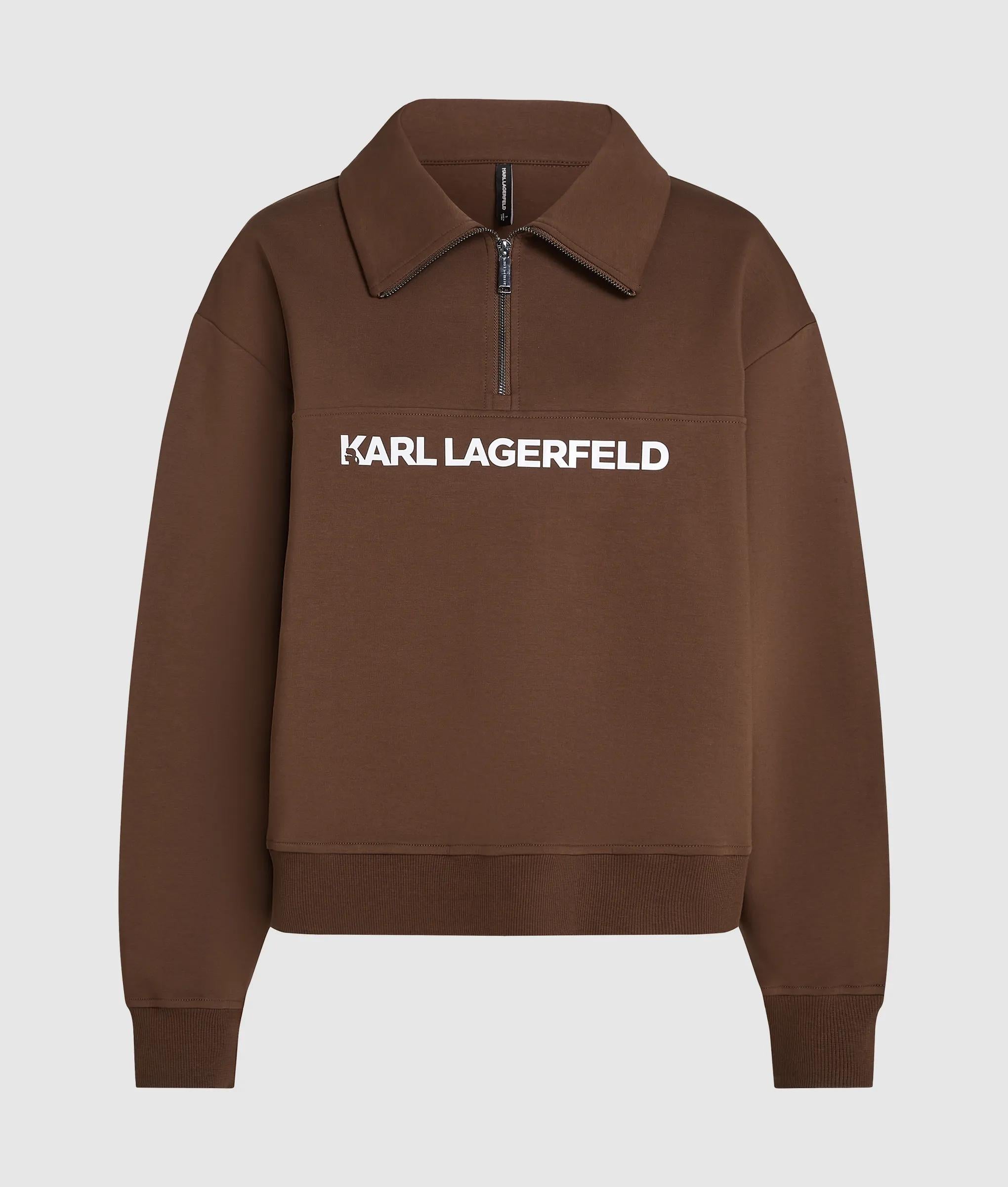 Logo Athleisure sweatshirt met korte rits