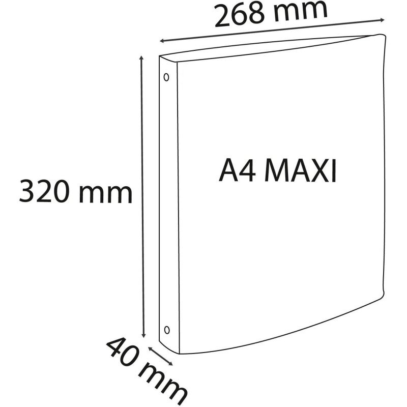 Classeur 4 anneaux plastifié Exacompta Chromaline A4 Maxi - Dos 3 cm couleurs assorties
