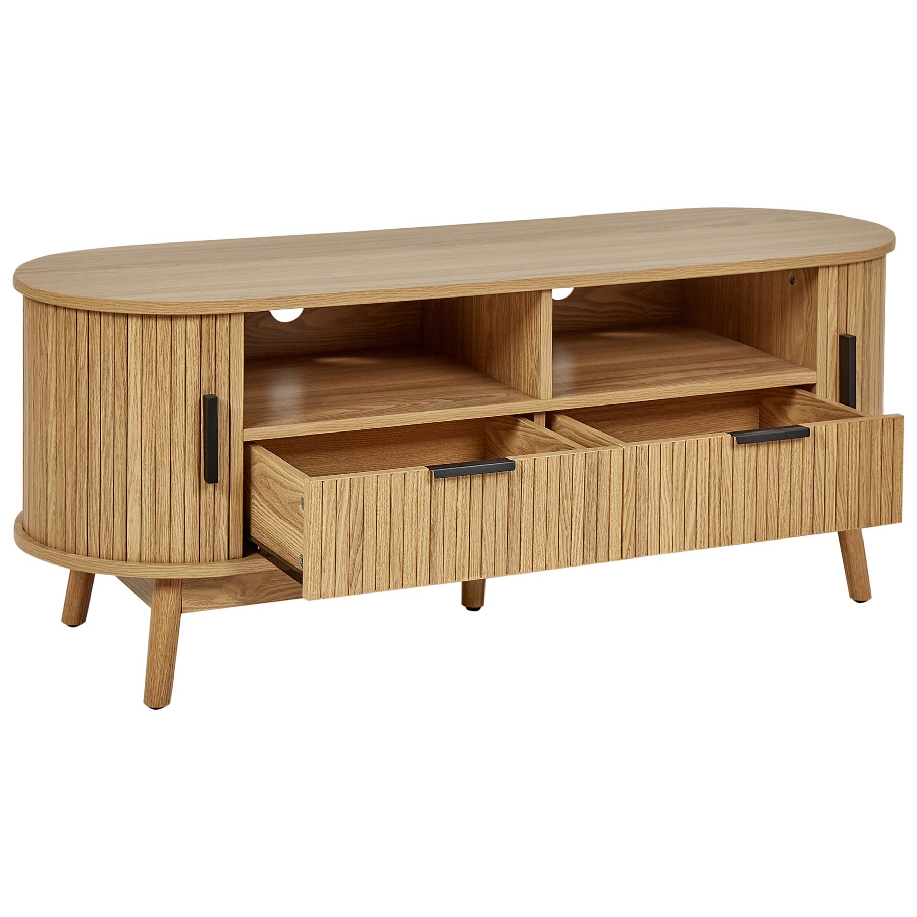 Beliani - SELAH - TV-meubel - Lichthout - MDF