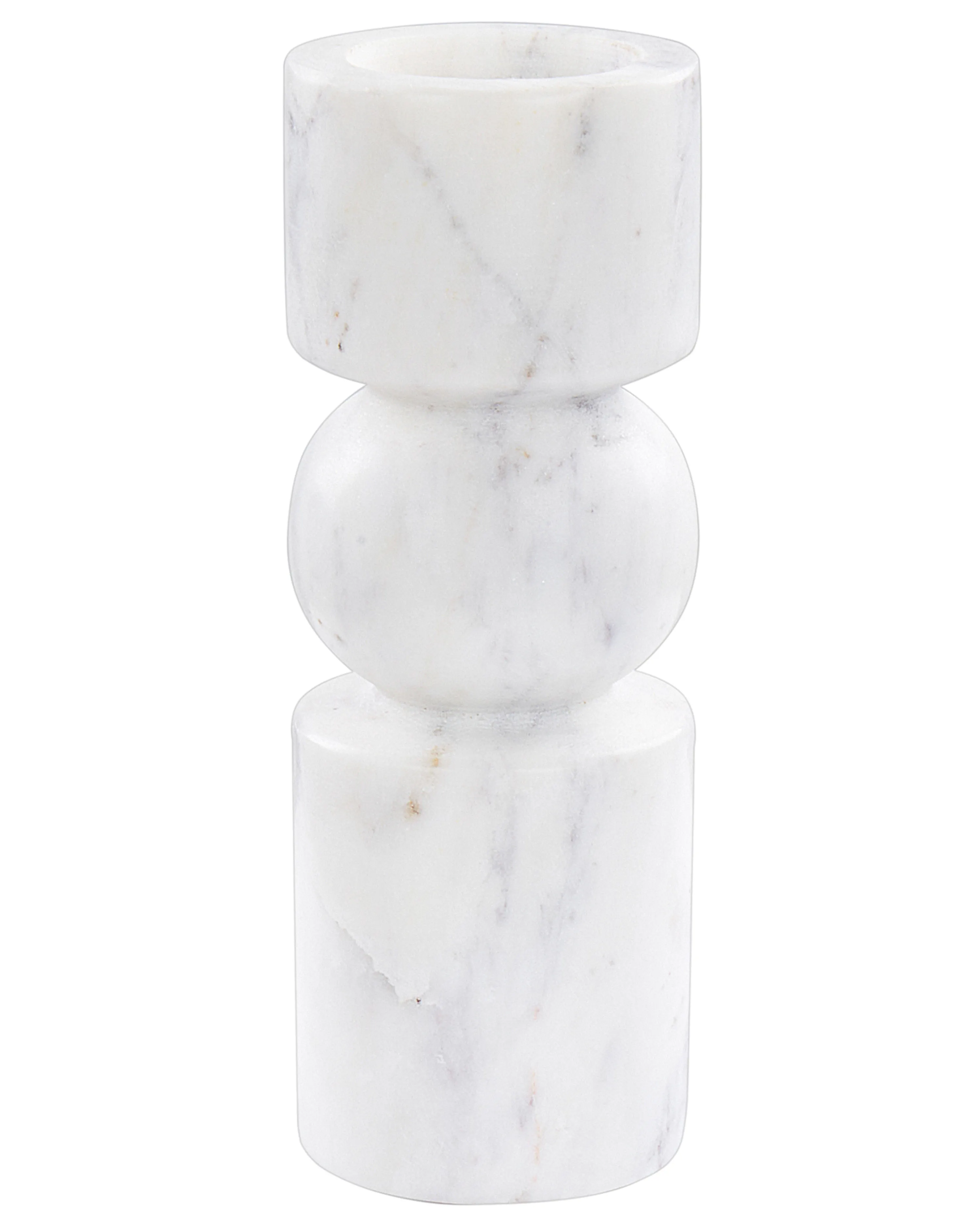 Kaarshouder IOANNINA Steen 20 cm Wit