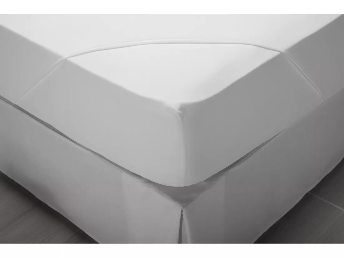 Lot de 2 draps-housses Ajustable Blanc
