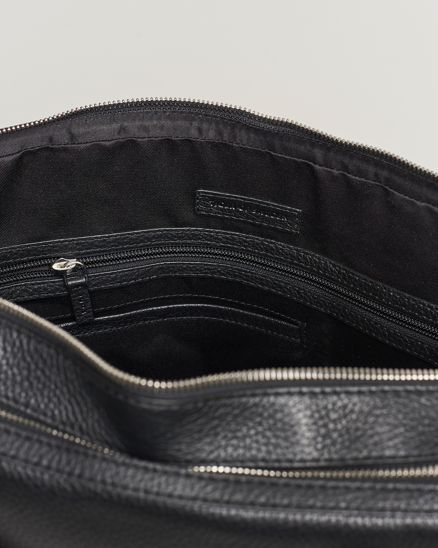 Tiger of Sweden Burin Grained Leather Breifcase Black